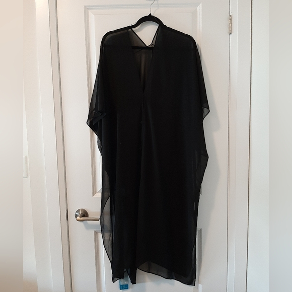 NWT H&M Black Sheer Beach Coverup - Picture 2 of 5
